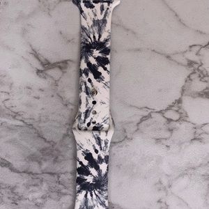 Black and white tie dye Apple Watch band